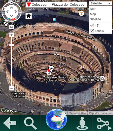 Map of the Roman Colosseum Map of the Roman Colosseum